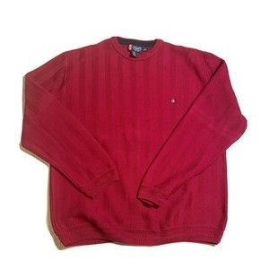 Vtg Chaps Ralph Lauren Mens Red Pullover Sweater XXL Hand Framed CRL Crest 90s